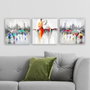 Wallity Conjunto de 3 Pinturas Decorativas en Lienzo Multicolor DRPRC04